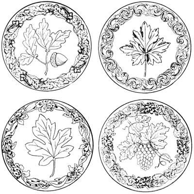 Set of Four Circles of Leaves - Design Image Source
