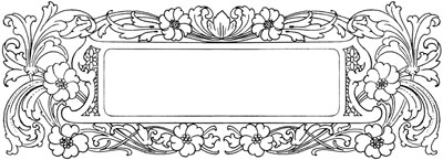 Rectangular Floral Frame - Design Image Source
