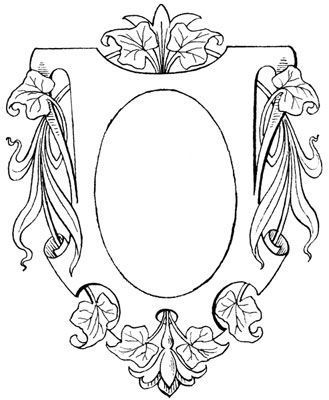 Oval Emblem Frame with Leaves - Design Image Source