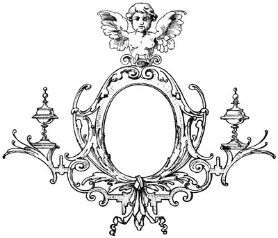 Vintage Oval Frame Clipart - Design Image Source