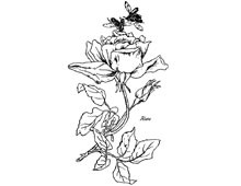 Clipart of a Single Rose