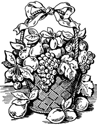 Clipart of Fruit Basket