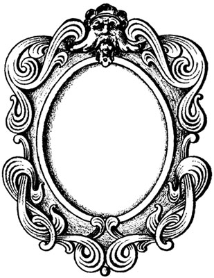 Oval Frame Picture with Man's Face - Design Image Source