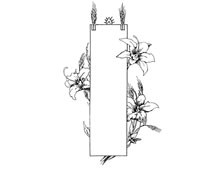 Rectangular Clip Art Frame with Flowers