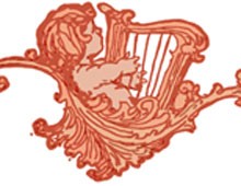 Decoration of a Baby Playing a Harp
