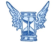 Hourglass with Angel Wings